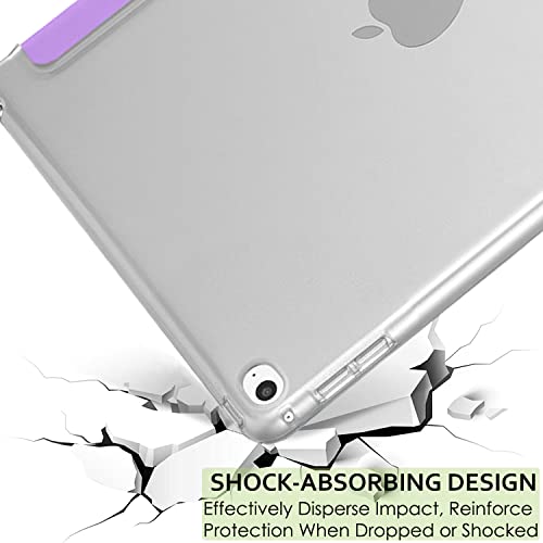 Image of DuraSafe Cases For iPad PRO 12.9 Inch 1st [ Pro 12.9 1 Generation 2015 ] A1652 A1584 ML3Q2HN /A ML3N2HN /A ML3K2HN /A ML0H2HN /A Trifold PC Lightweight Smart PU Leather Protective Hard Back Cover - Purple