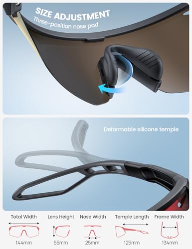 Image of Lamicall 24g Polarized Sports Sunglasses for Men Women - UV400 Protection Sun Glasses for Baseball Running Cycling Fishing
