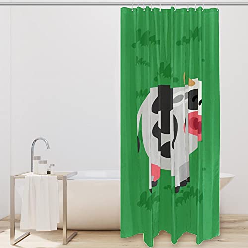 Rideau de douche motif vache verte imperméable coloré 183 x 183