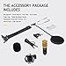 ZINGYOU Condenser Microphone Bundle, BM-800 Mic Kit with Adjustable Mic Suspension Scissor Arm, Metal Shock Mount and Double-Layer Pop Filter for Studio Recording & Broadcasting (Gold)