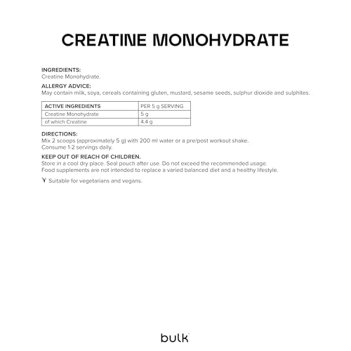 Bulk Creatine Monohydrate Powder 500g | Micronised Creatine Supplement for Strength, Power & Performance | Unflavoured Vegan, Easy to Dissolve | Performance Boosting Supplement for Men & Women - Image 6