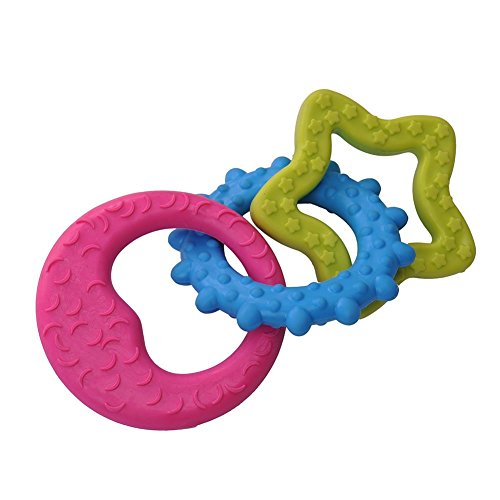 Trifycore - Anillo mordedor para cachorros, molar, dental, hueso, perro, masticar juguetes, goma, divertido juguete educativo