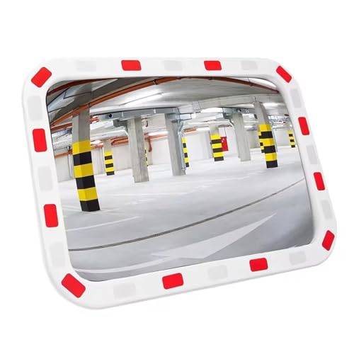 Genérico Seguridad Convex Espejo Rectangular - Bracket Ajustable, Tráfico y Amplio angús angús a un ángulo para Uso de Interior/Outdoor - Espejos de Ojo de Pescado parabólicos