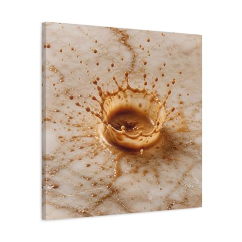 Toile Abstract Coffee Splash marron : ravivez un mur de cuisine vide avec un tableau 60x60