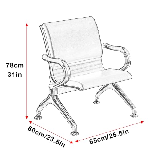 Sillas de sala de espera ergonómicas para evitar fatiga en recepción 3