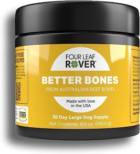 Better Bones – Dog Calcium Supplement with Phosphorus and Vitamin D for Joint, Teeth and Bone Health Support – Pure Grass-Fed Australian Beef Bone – Vet Formulated – Made in The USA Better Bones – Dog Calcium Supplement with Phosphorus and Vitamin D for Joint, Teeth and Bone Health Support – Pure Grass-Fed Australian Beef Bone – Vet Formulated – Made in The USA