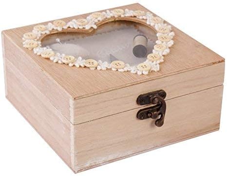Dibor Vintage Style Bevelled Mirrored Finish Jewellery Case Trinket Box