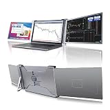 FOPO 13.3" Triple Laptop Screen Extender FHD 1080P IPS Triple Portable Monitor for Dual Screen Displ