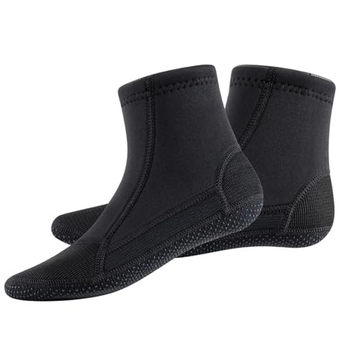 XJKLBYQ Calcetines de buceo 0.3 cm de neopreno, calcetines sin deslizamiento resistentes al agua resistentes al desgaste para el surf de snorkel (L)