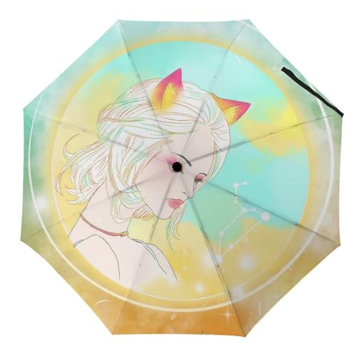 Parapluie pliant automatique compact motif danse classique pour voyage