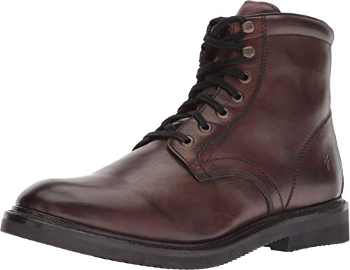 FRYE Men's Gordon LACE UP Combat Boot, dark brown, 13 M M US