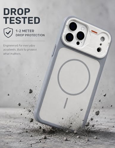 Image of Compatible for iPhone 13 Pro Case, Matte iPhone 13 Pro Back Cover, Shockproof Drop Protection, (Gray)