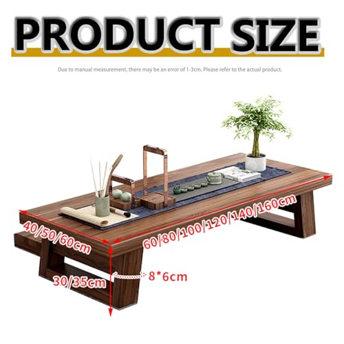 Table basse japonaise en bois massif idéale pour espace yoga - 8