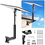 Bloazzup Starlink Mount, Adjustable Starlink Wall Mount Gen 3 with Telescoping Support Arm, Rustproof, Weatherproof for Concrete Walls and Wood Walls, Easy Installation Black