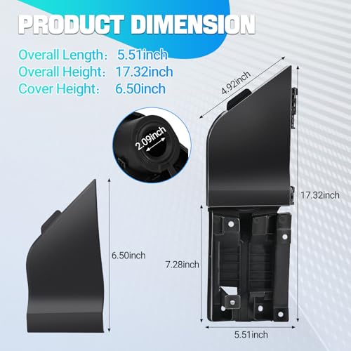Fuel Gas Filler Door Housing Pocket Hinge + Black Cover Compatible with 2015-2023 Ford Transit Vans 150 250 350 HD - Replace # CK4Z-5427936-A CK4Z-5427936-F by Tutor Auto - Image 2