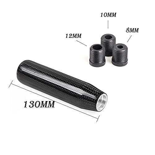 Muge Racing Universal Carbon Fiber Long Shift Knob 130Mm Automatic/Manual Gear Shift Knob For Most Vehicles With 3 Adapters #TOP1
