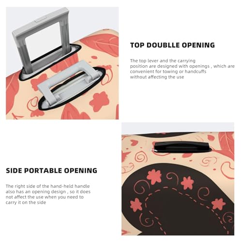 Travel Luggage Cover Happy Valentine's Day card Suitcase Protector Elastic Washable Stretch Suitcase Protector Anti-Scratch Travel Suitcase Cover Fit 18-32 Inch Luggage4