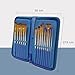 MyArtscape Paint Brushes - 15 Pc Art Brush Set for Watercolor, Acrylic, Oil & Face Painting | Short Handle Artist Paintbrushes with Travel Holder | 1 Year Warranty (Cool Blue)