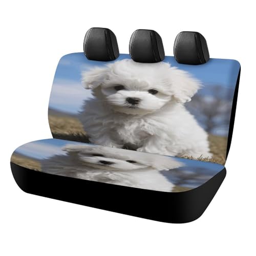 Funda para asiento trasero de coche para viajar con tu Bichon Frise en SUV o camión