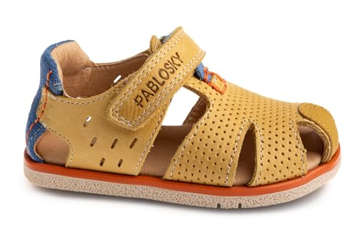 Pablosky QUIZZ 055080, Sandalia Unisex niños, Amarillo, 21 EU Ancho