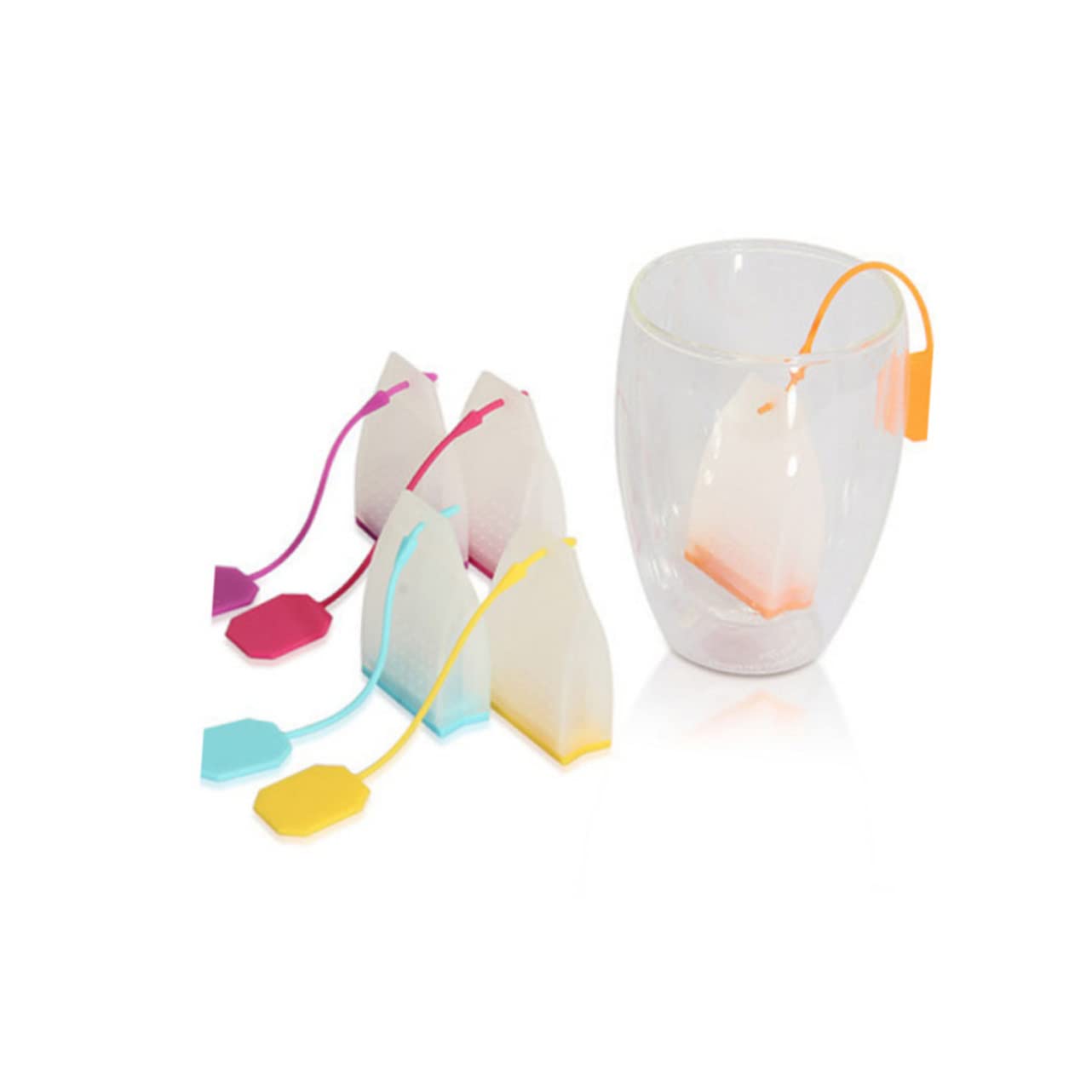 DECHOUS Lot De 3 Infuseurs À Thé En Silicone 6 Pièces Pour Sachets De Thé Infuseurs À Thé En Vrac Pour Tasses Théières Faciles À Utiliser Et À Nettoyer