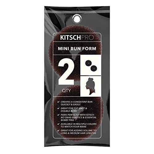 Kitsch Mini Bun Form, Hair Bun Maker, Hair Donut for the Perfect Bun, Bun Hair Maker, Donut Hair Bun, Magic Ballet Bun Maker for Girls, Donut Bun Maker for Hair, Sock Bun for Hair, Bun Donut (Brown)