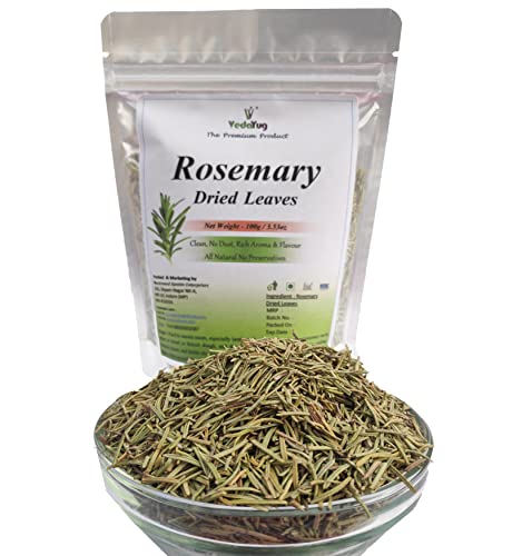 Image of VY VedaYug Rosemary Leaves 100g | Quality Leaves for Hair Growth, Seasoning and Tea | Freash Lot Dried - 100g