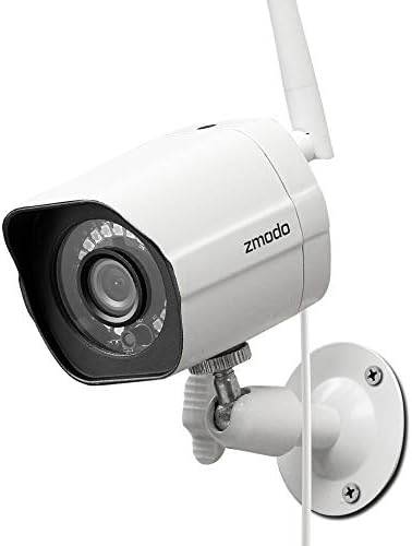 Zmodo 1080p Full HD Outdoor Wireless Security Camera System, Plug-In, Smart Home Indoor Outdoor WiFi IP Camera with Night Vision, Compatible with Alexa