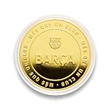 MOCIWORLD FC Barcelona - Moneda edición Especial con Escudo e inscripción en Relieve Barça - Coleccionable - Dorada - Producto Oficial