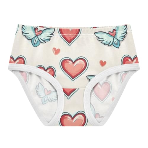 Soft Girls' Panties Organic Cotton Toddler Underwear for Kids Wings Pattern Fabric in Sizes 2T,3T, 4T, 5T, 6Y and 8Y