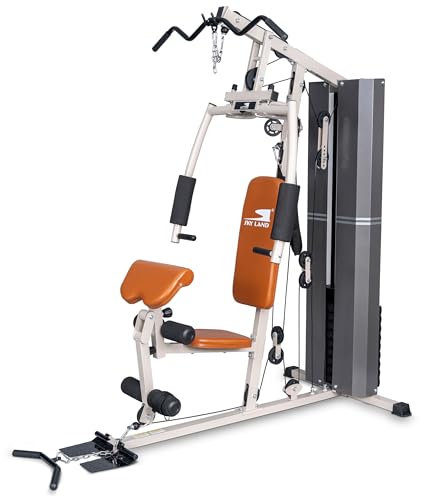 SKY LAND Single Station Home Gym | 70KG Weight Stack Multi-Function Machine | Bench Press Leg Extension Lat Pulldown Preacher Curl & Full Body Training | Compact Design for Home Use GM-8149