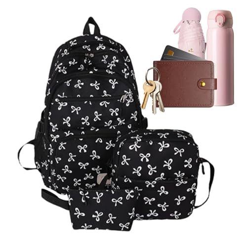 Sac à dos pour femmes spacieux contre le désordre quotidien avec pochette de maquilleur