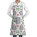 Produktbild Christmas Hippos with Santa Hats Grill Aprons Kitchen Chef Bib Professional for BBQ Baking Cooking for Men Women Pockets