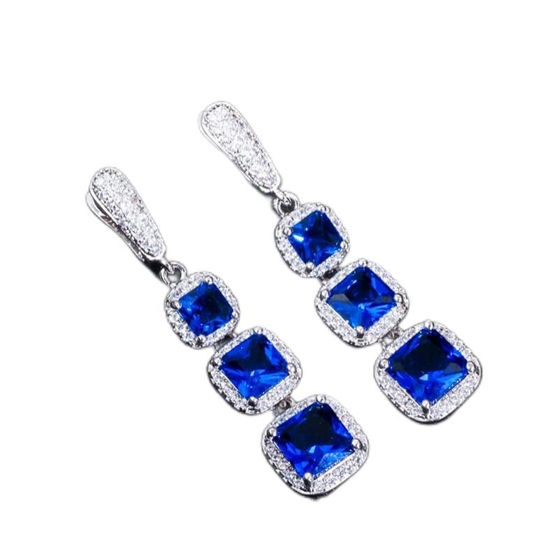 Boucle d'oreille de poire Changpo en zircon cubique rouge de haute joaillerie