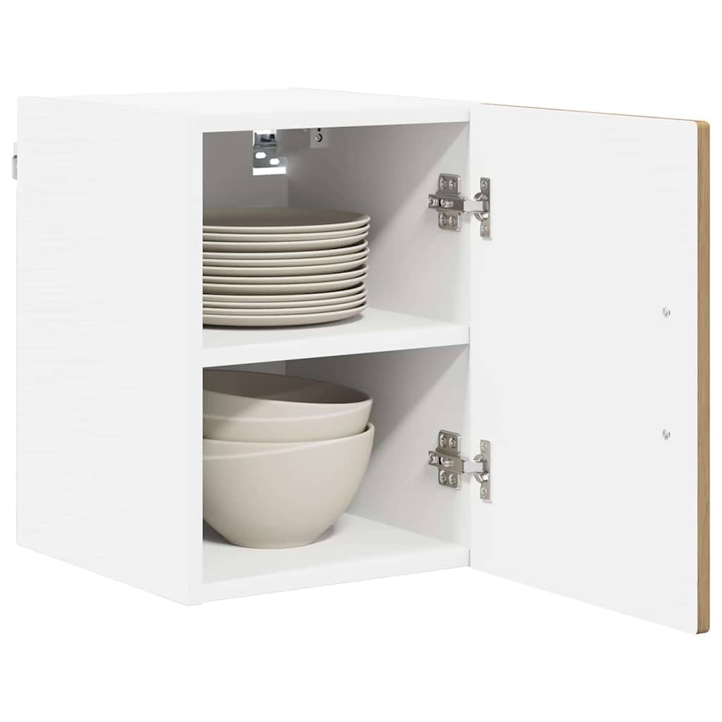 Lucca Artisan - Armadietto da parete in rovere Artisan, 30 x 31 x 40 cm, 1 anta, 2 ripiani, mobile da cucina versatile con spazio per sala da pranzo, dispensa e bar, durevole e facile da pulire