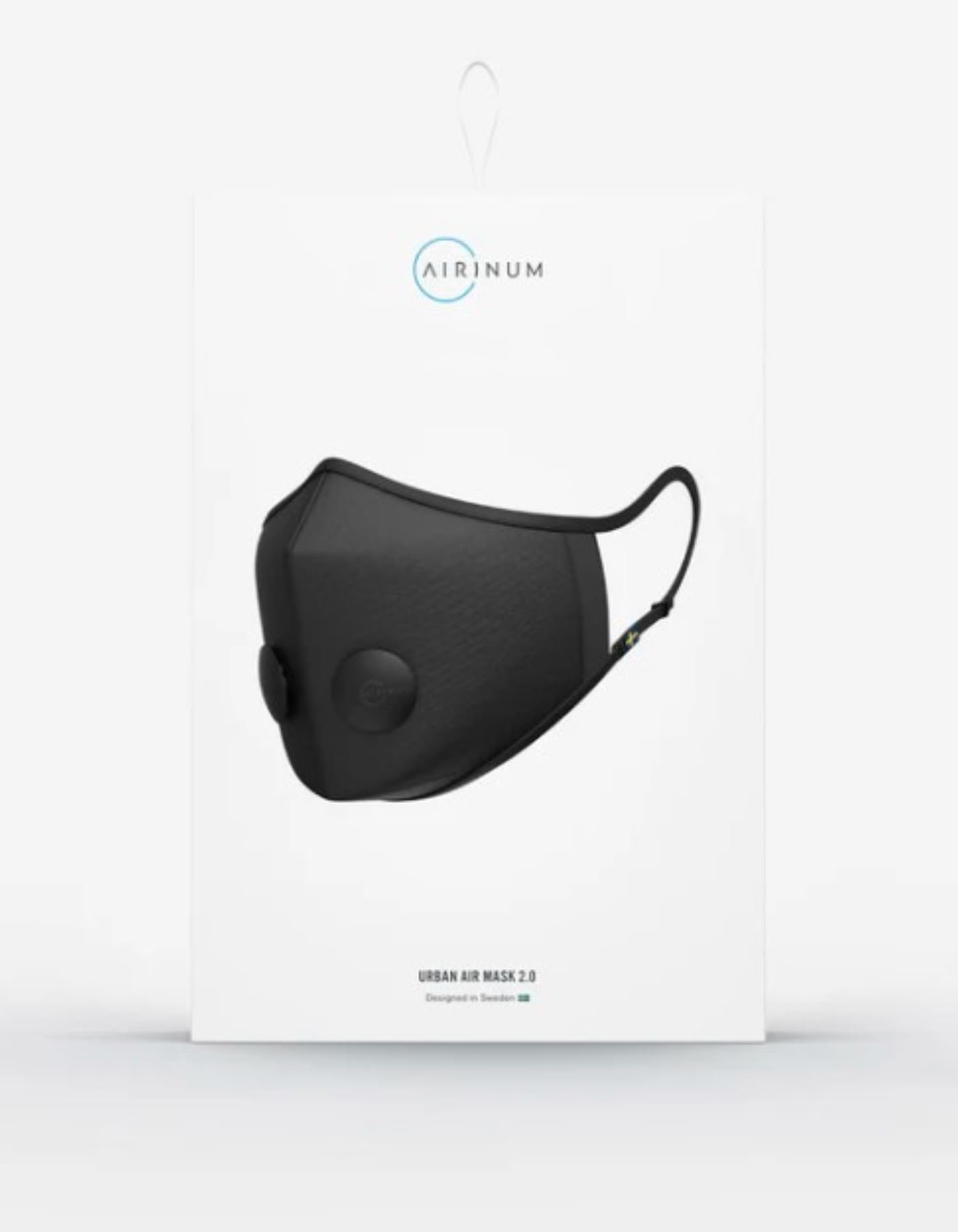 Airinum Urban Air Mask 2.0 , Masque anti-pollution, Masque de Protection Respiratoire Réutilisable et Ajustable Contre la Pollution Atmosphérique, les Allergènes et les Bactéries - Onyx Black L
