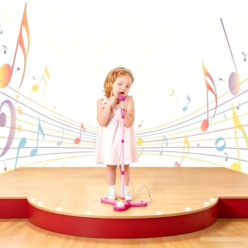 Microphone pour enfants avec support réglable contre l'ennui des petits