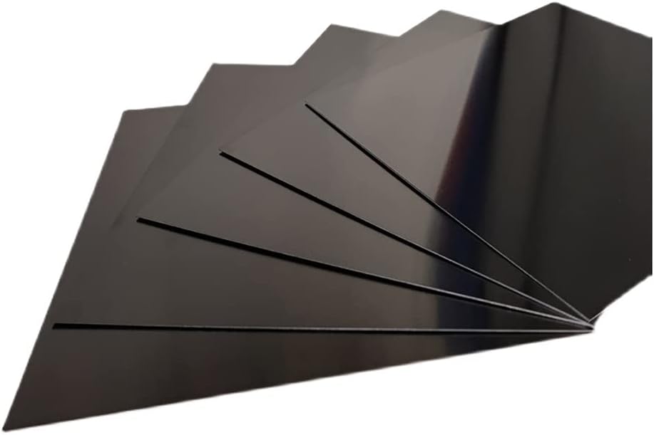 Aluminum Flat Plate, 1/2pcs Black Anodized Aluminum Alloy Plate 5052 Aluminum Flat Plate Thickness 0.5/0.8/1/1.5/2mm 100x100mm 200x200mm 200x300mm 300x300mm Black(200x300x0.5mm 1Pcs)