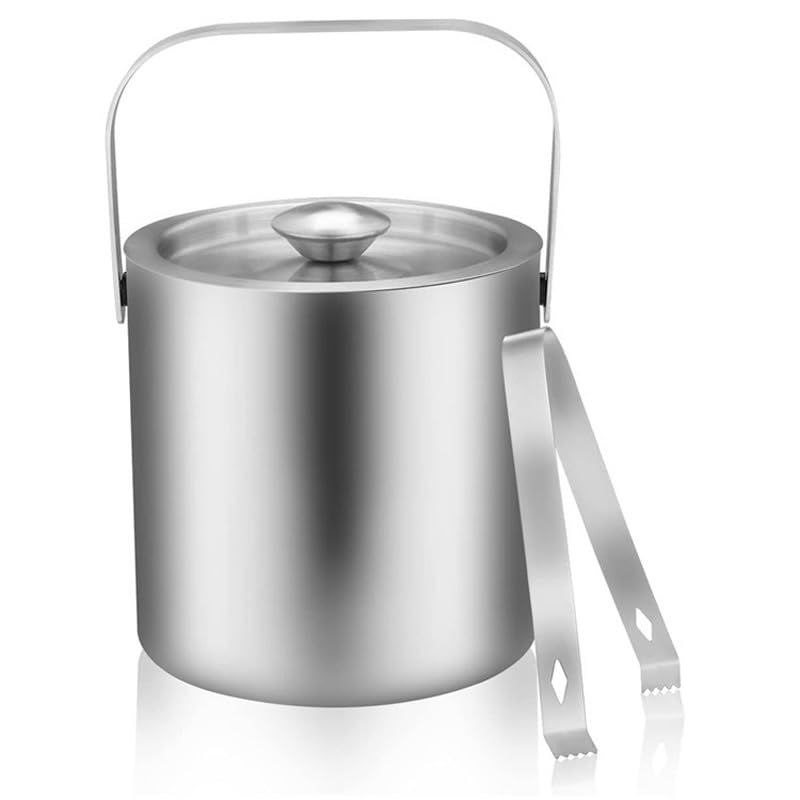 Cubo De Hielo Acero Inoxidable, Barra Recta Doble Capa, Cerveza Y Vino