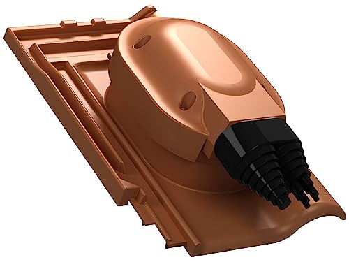 Preisvergleich Produktbild Solardurchführung für Koramic - L15 (Langenzenn) Dachziegel Solardurchgang Dachdurchgang (RAL 8004 - Ziegelrot)