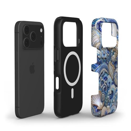 Coque iPhone 17 Air Athena double couche avec bijou perles bleues - 3