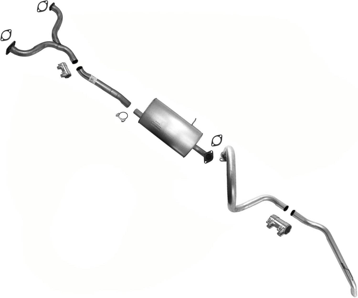 Fits For 03-11 Ford Crown Victoria Single Muffler Exhaust Sys Without Resonator