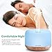 URPOWER 500ml Aromatherapy Essential Oil Diffuser Humidifier Room Decor Lighting with 4 Timer Settings, 7 LED Color Changing Lamp and Waterless Auto Shut-Off