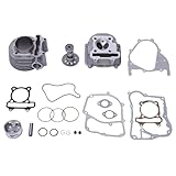 JDCEREN Cylinder Kit 150CC Big Bore Kit, 61mm GY6 Cylinder Kit, Cylinder Rebuild Kit for GY6 150cc Air Cooled Engine, 4 Wheeler Go Kart, Dirt Bike