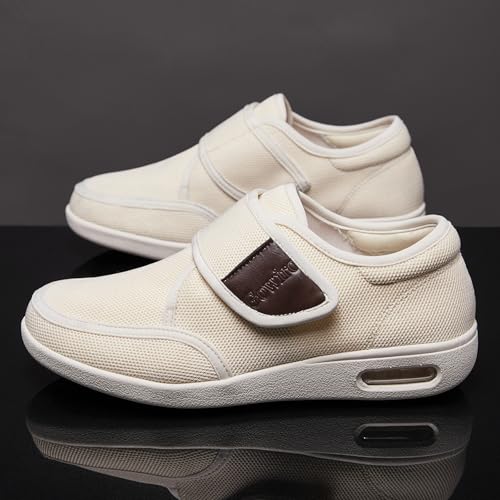 Wide Diabetic Edema Shoes, Fully Adjustable Closure, Easy to Put on and take Off, air Cushion Walking Shoes Suitable for Swollen feet of The Elderly for Outdoor3