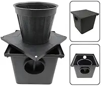 Caixa de Gordura 28x28cm Sifonada para Comércios e Cozinhas Profissionais