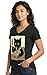 Cat Eating Ramen T-Shirt, Funny Kitty Gift Kawaii Japanese Anime Shirt for Women - (Vneck,M)
