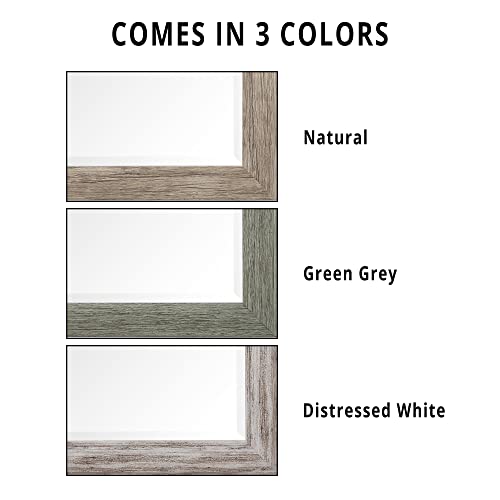 Naomi Home Rustic Floor Mirror Rustic Full Length Mirror Framed Full Length Mirror Farmhouse Full Length Mirror Wood Frame Rectangular Hanging Wall Decor Faux Wood Floor Mirror Natural, 66" X 32" #TOP7