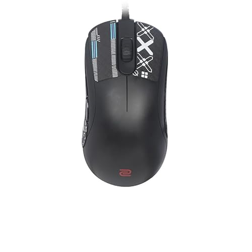Printed Full/Half Cover Mice Sticker Anti-Slip Mouse Sticker for Zowie ZA11 ZA11-C ZA12-C Gaming Mouse,Black White Half
