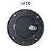 RERPRO Locking Gas Cap Cover Compatible with 1997-2006 Jeep Wrangler TJ Unlimited Sport Rubicon Sahara Exterior Accessories Fuel Filler Door Gas Tank Cap Cover, Black